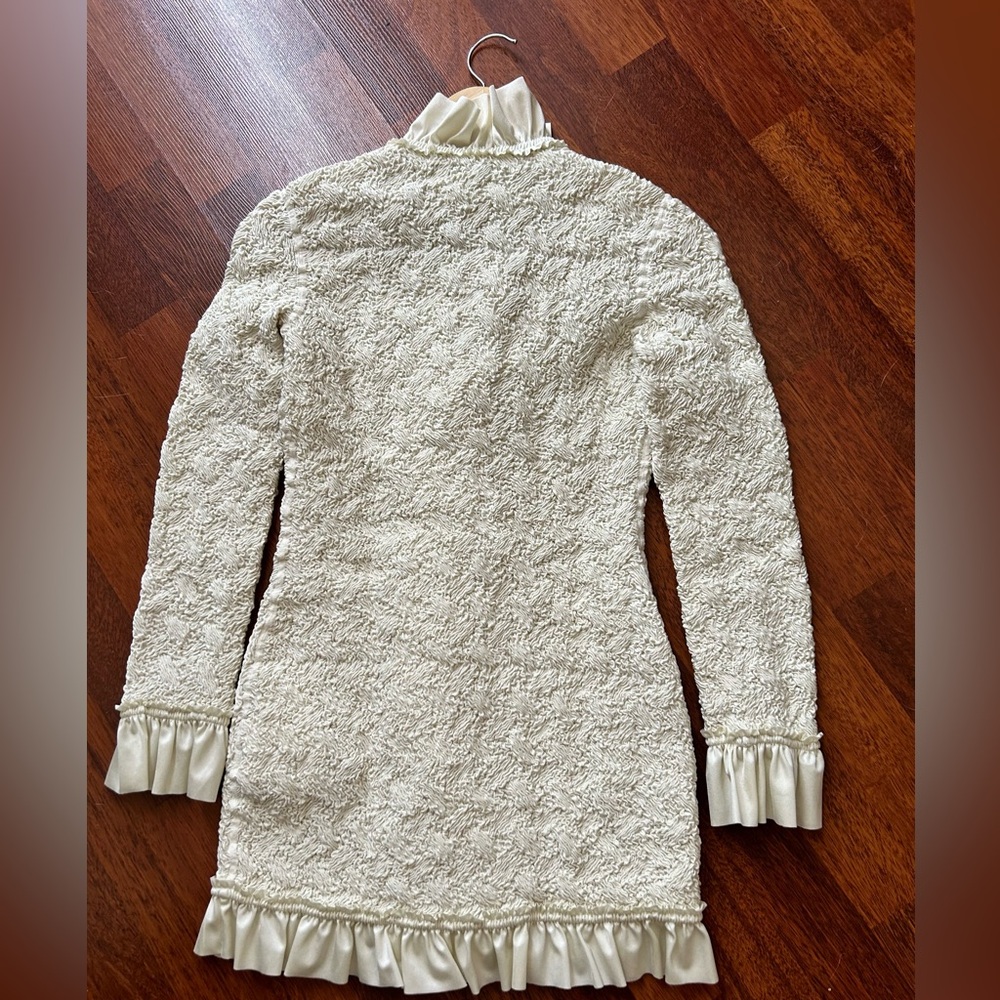NWT Alexander Wang Smocked Ruffle Long Jacket Dress S - Picture 9 of 17